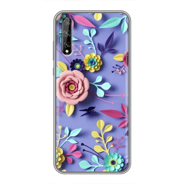 Чехол с принтом «Цветочный дизайн» для Huawei P Smart S / Y8p (2020)
