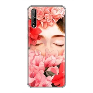 Чехлы (ART) Цветы на Huawei P Smart S / Y8p (2020) (VPrint) (Очі в квітах)