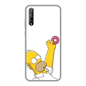 Чjхол з Сімпсонами для Huawei P Smart S / Y8p (2020) (VPrint) (Гомер з пончиком)