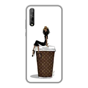 Чохли Луі Вітон для Huawei P Smart S / Y8p (2020) (AlphaPrint - LOUIS VUITTON) (кава LOUIS VUITTON)