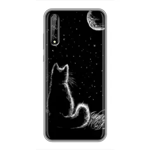 Чохол з принтом для Huawei P Smart S / Y8p (2020) (AlphaPrint) Модні коти