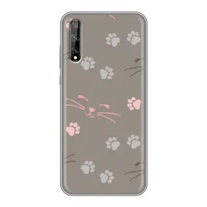 Чохол з малюнком кіт на Huawei P Smart S / Y8p (2020) (Лапи і вуса)