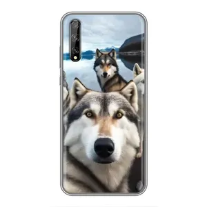 Чохол з Хаскі Huawei P Smart S / Y8p (2020) - (AlphaPrint) (Селфі Хаскі)