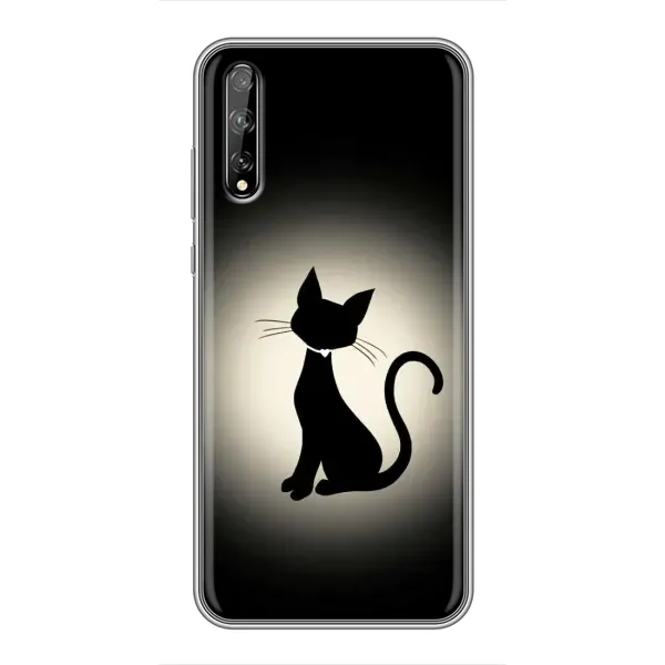 Чохол з принтом «Силует котика» для Huawei P Smart S / Y8p (2020)