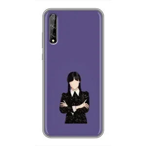 Чохли Венсдей на Huawei P Smart S / Y8p (2020) Уенсдей (AlphaPrint) (Венздей у чорному)