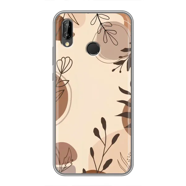 Чехол с принтом «Коричневые цветы» для Huawei Y9 2019 / Enjoy 9 Plus