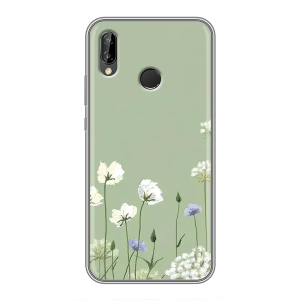 Чехол с принтом «Цветы на зеленом» для Huawei Y9 2019 / Enjoy 9 Plus