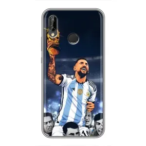 Чехлы для Huawei Y9 2019 / Enjoy 9 Plus (Leo чемпион) (AlphaPrint) (Месси с кубком)