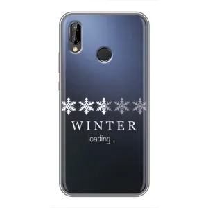 Зимние Чехлы для Хуавей У9 (2019) - прозрачный фон (Winter loading)