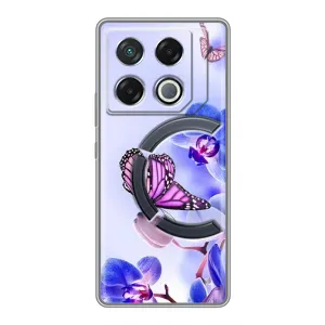 Чохли з квітами для Infinix GT 20 Pro (VPrint) (Метелик на квітах)