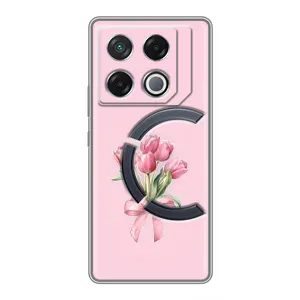 Чохол з розовим принтом для Infinix GT 20 Pro (Букет квітів)