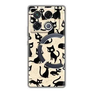 Чохол з малюнком кіт на Infinix GT 20 Pro (Чорні коти)