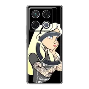 Чехол с печатью для Infinix GT 20 Pro - (Мода) (AlphaPrint) (Девочка в тату)