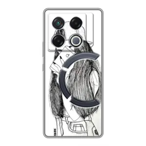 Чехол с печатью для Infinix GT 20 Pro - (Мода) (AlphaPrint) (Фото девочки)