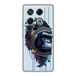 Чохол з Мавпами Infinix GT 20 Pro - (AlphaPrint) (Горила в навушниках)