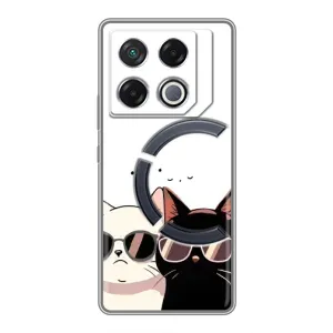 Чохол з малюнком кіт на Infinix GT 20 Pro (Коти в окулярах)