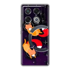 Чохли з картинкою Лисичка для Infinix GT 20 Pro (VPrint) (Лисички космонавти)