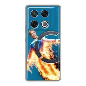 Чохол з принтом Фантастична четвірка для Infinix GT 20 Pro (Людина-факел у вогні)