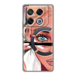 Чехол с печатью для Infinix GT 20 Pro - (Мода) (AlphaPrint) (Макияж)