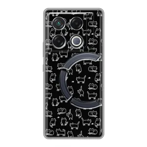 Чохол з принтом для Infinix GT 20 Pro (AlphaPrint) Модні коти (Маленькі котики)