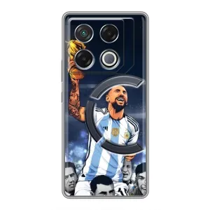Чохли для Infinix GT 20 Pro (Leo чемпіон) (AlphaPrint) (Мессі з кубком)
