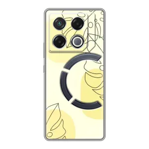 Силконовий чохол з принтом в квітах на Infinix GT 20 Pro