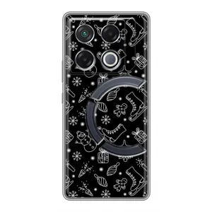 Новорічні, Святкові Чохли для Infinix GT 20 Pro - 2024 год (Новорічний фон)