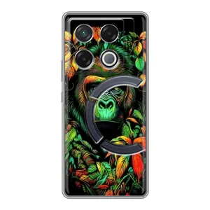 Чохол з Мавпами Infinix GT 20 Pro - (AlphaPrint) (Мавпа в квітах)
