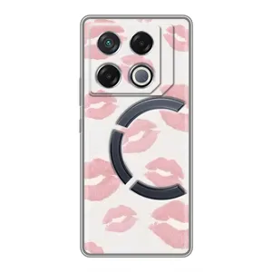 Чохол з розовим принтом для Infinix GT 20 Pro (Рожеві губи)