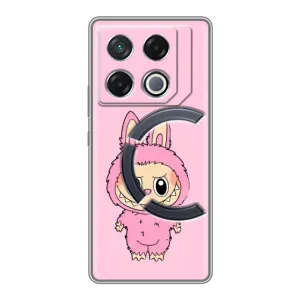 Чохол з Лабубу на Infinix GT 20 Pro (Рожевий Лабубу)