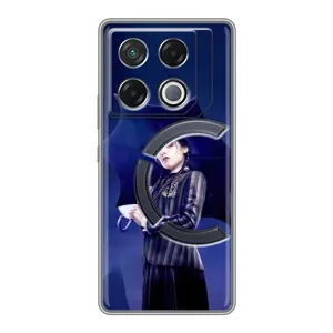 Чохли Венсдей на Infinix GT 20 Pro Уенсдей (AlphaPrint) (Венздей з парасолькою)
