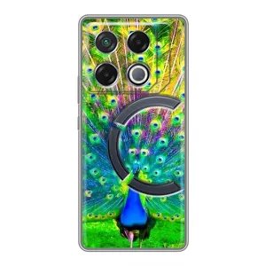 Чохол з пташками на Infinix GT 20 Pro (VPrint) (Яскравий Павлин)