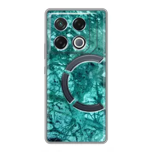 Мраморний чехол на Infinix GT 20 Pro (VPrint) (Зелений мрамор)