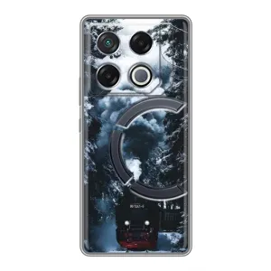 Новорічні, Святкові Чохли для Infinix GT 20 Pro - 2024 год (Зимовий потяг)