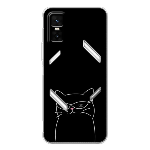 Чехол с принтом «Равнодушный кот» для Infinix GT 30 Pro