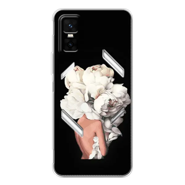 Чехол с принтом «Белые цветы» для Infinix GT 30 Pro