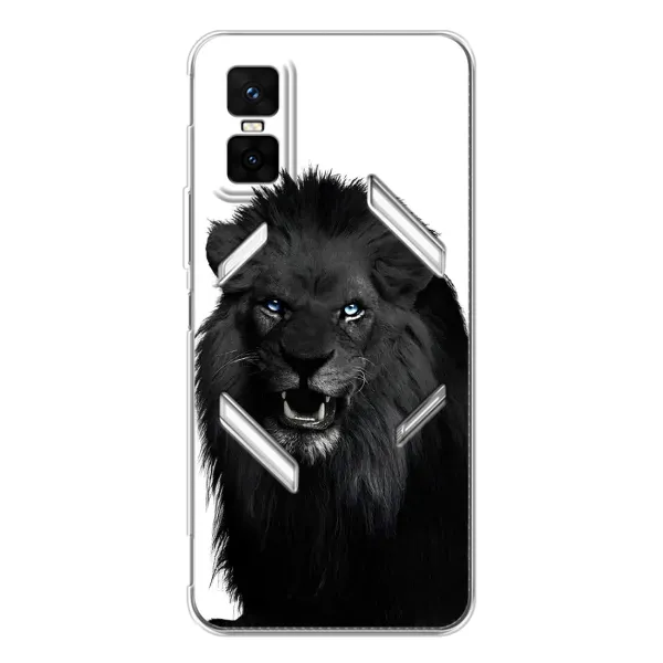 Чехол с принтом «Черный ЛЕВ» для Infinix GT 30 Pro