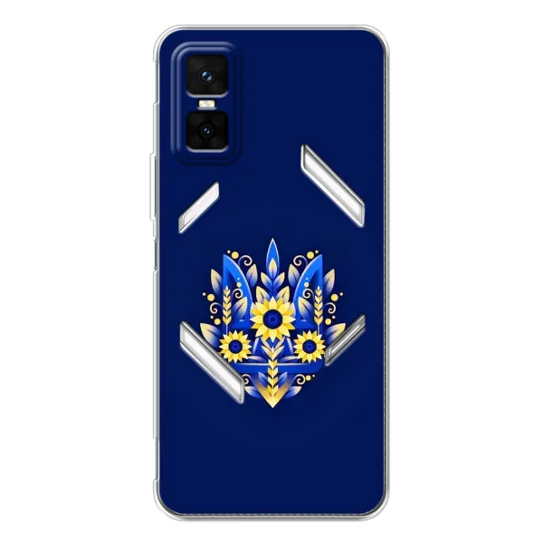 Чехол с принтом «Цветочный Герб» для Infinix GT 30 Pro