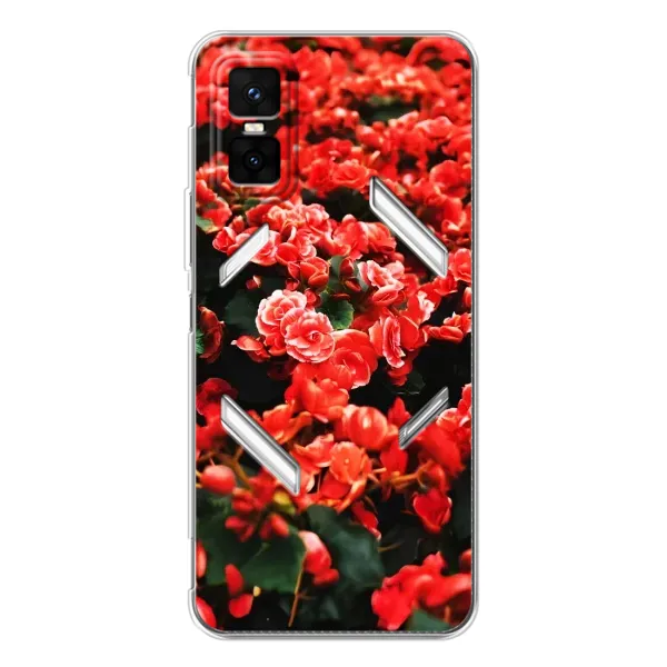 Чехол с принтом «Цветы красные» для Infinix GT 30 Pro Чехол с принтом «Цветы красные» для Infinix GT 30 Pro