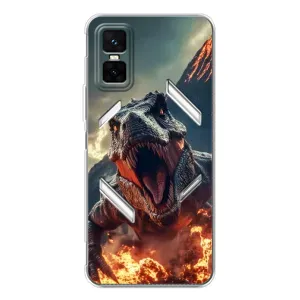 Чохол з картинкою 'Хижаки' для Infinix GT 30 Pro (Вогняний динозавр)