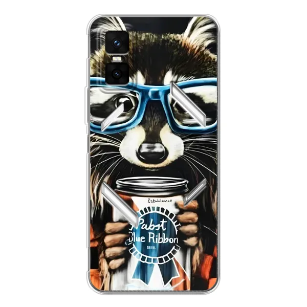 Чехол с принтом «Енот с банкой» для Infinix GT 30 Pro