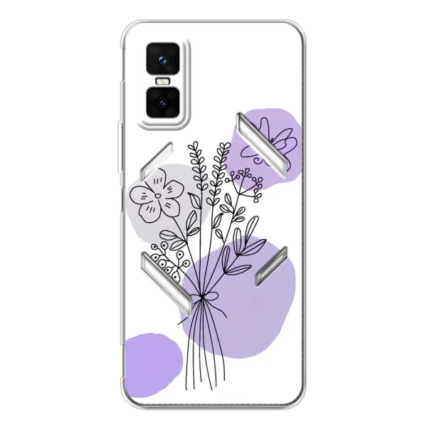Чехол с принтом «Букет фиолетовая абстракция» для Infinix GT 30 Pro