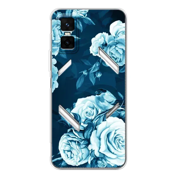 Чехол с принтом «Голубые Бутоны» для Infinix GT 30 Pro
