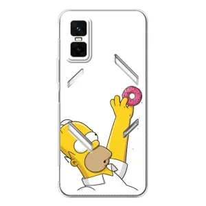Чjхол з Сімпсонами для Infinix GT 30 Pro (VPrint) (Гомер з пончиком)