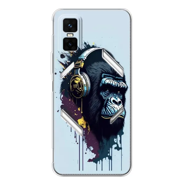 Чехол с принтом «Горилла в наушниках» для Infinix GT 30 Pro