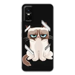 Чохол з принтом для Infinix GT 30 Pro (AlphaPrint) Модні коти (Сумний кіт)