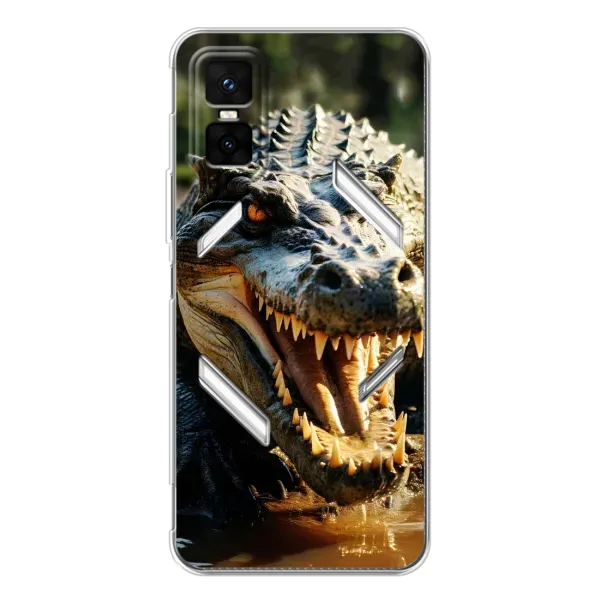 Чехол с принтом «Опасный крокодил» для Infinix GT 30 Pro