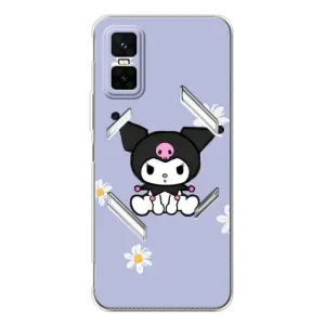 Чохол з кроликом Куромі на Infinix GT 30 Pro (Куромі в квітах)