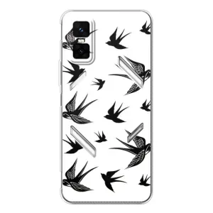 Чохол з пташками на Infinix GT 30 Pro (VPrint) (Ластівки)
