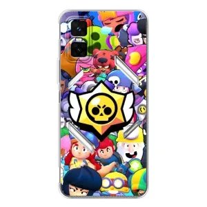 Чехол для Infinix GT 30 Pro Бравл Старс (VPrint) (Лого Brawl Stars)